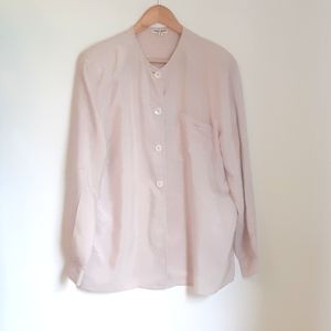Vintage Giorgio Armani silk pink striped blouse
